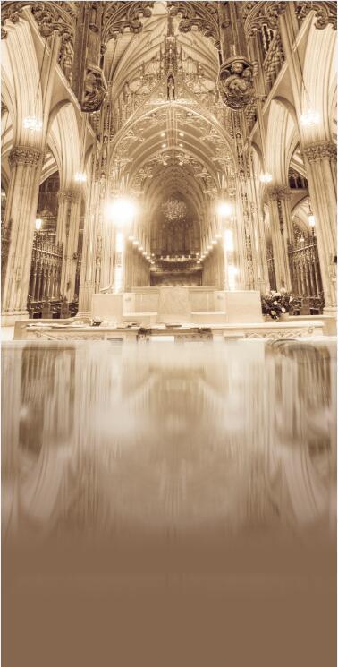 3D top lighting church door mural Wallpaper AJ Wallpaper