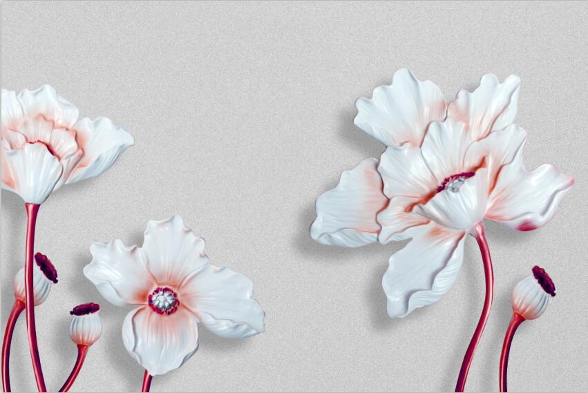 3D Floral large flowers Wallpaper AJ Wallpaper 1