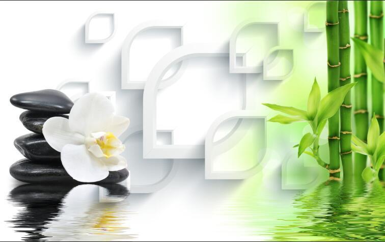 3D Modern green bamboo Wallpaper AJ Wallpaper 1