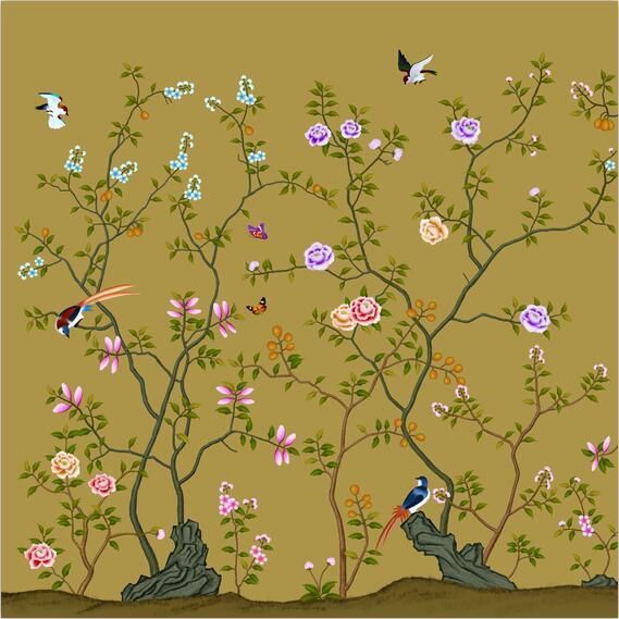 3D flower Tree Bird decals Wallpaper AJ Wallpaper 1