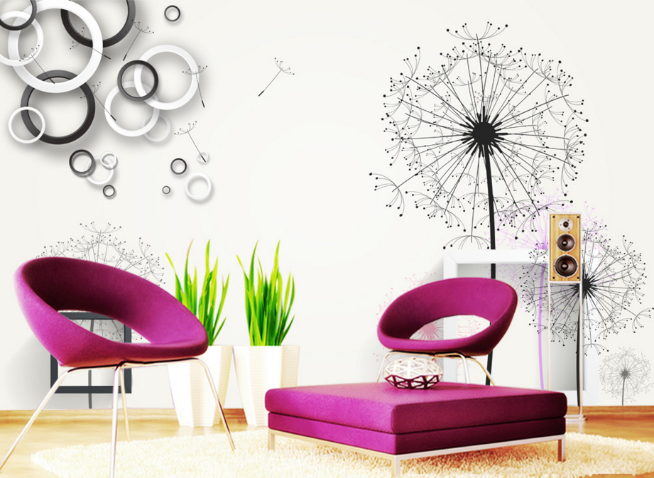 3D Round Dandelion 285 Wallpaper AJ Wallpaper