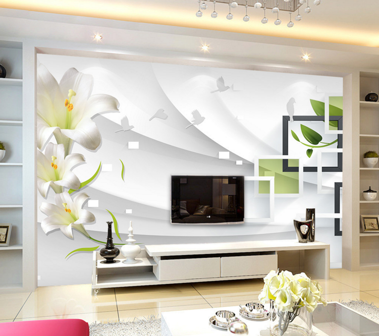 3D Blooming Lily 240 Wallpaper AJ Wallpaper