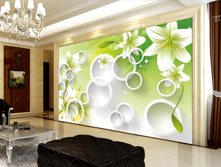 3D Blooming Lily 229 Wallpaper AJ Wallpaper