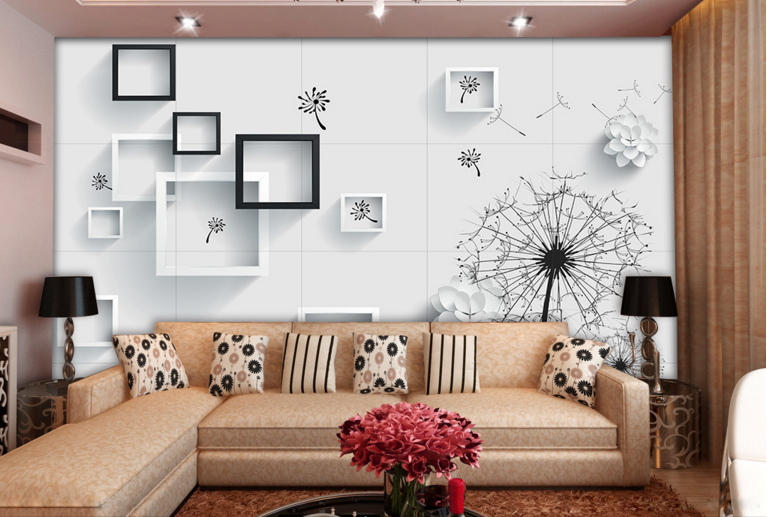 3D Box Dandelion 182 Wallpaper AJ Wallpaper