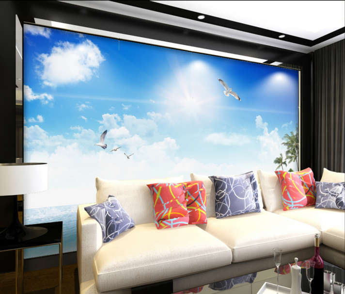 3D Sun Seagull 162 Wallpaper AJ Wallpaper