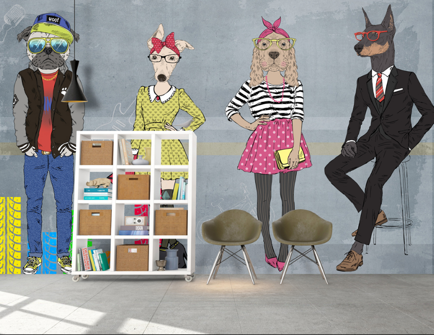 3D Dog Head 157 Wallpaper AJ Wallpaper