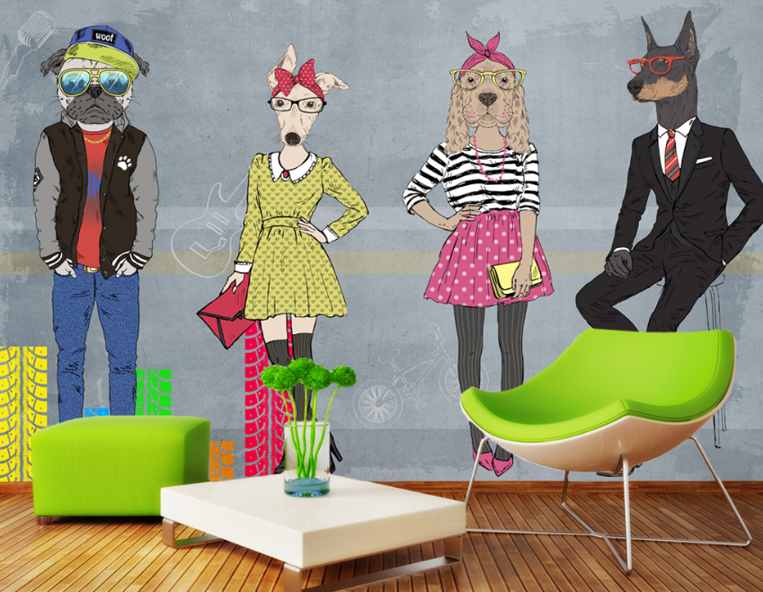 3D Dog Head 157 Wallpaper AJ Wallpaper