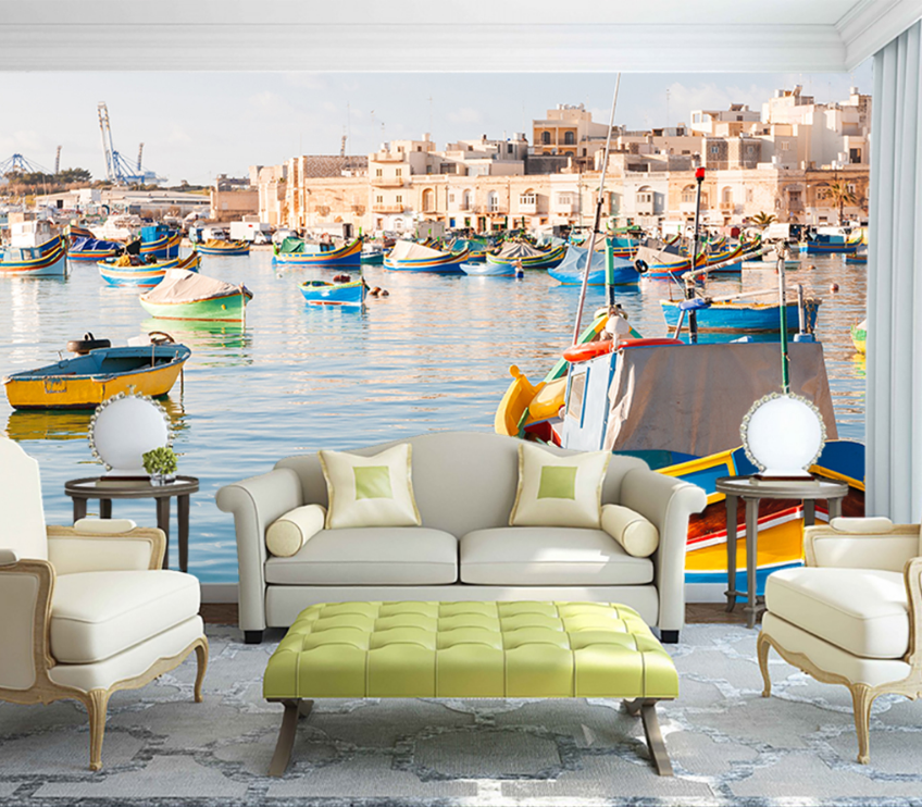 3D Bright Boat 118 Wallpaper AJ Wallpaper