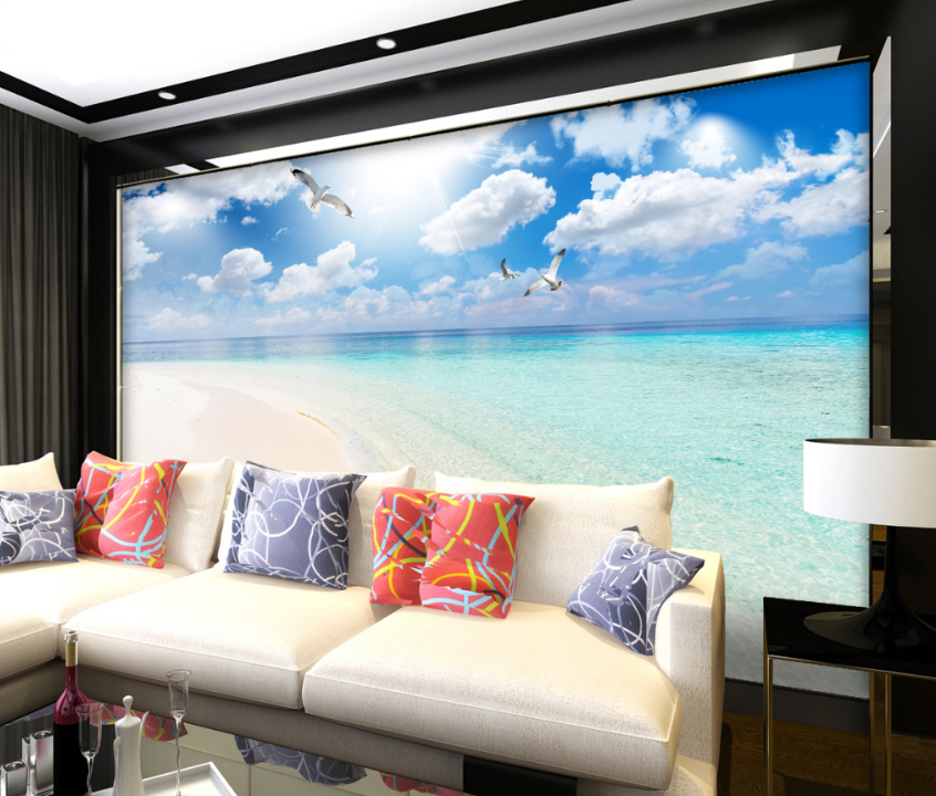 3D Seagull Starfish 112 Wallpaper AJ Wallpaper