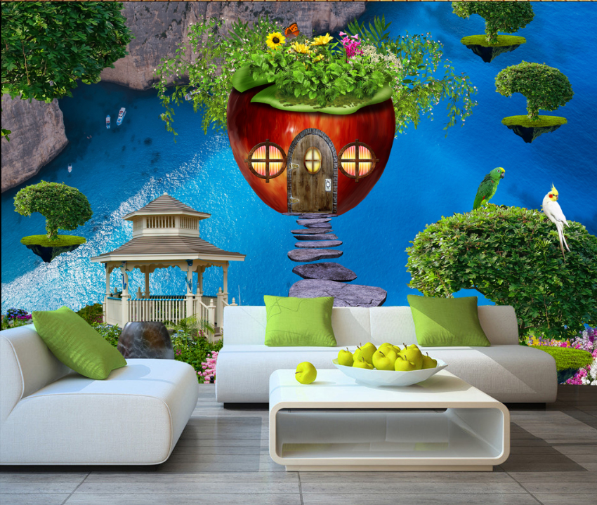 3D Apple Houseg 103 Wallpaper AJ Wallpaper