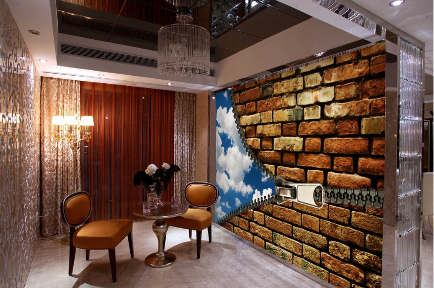 3D Zipper Brick 090 Wallpaper AJ Wallpaper