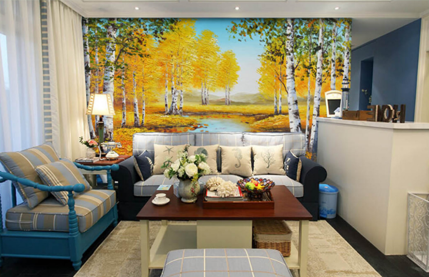 3D Maple Leaf Painting 088 Wallpaper AJ Wallpaper