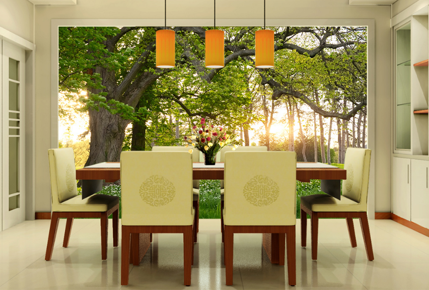 3D Bright Woods 071 Wallpaper AJ Wallpaper