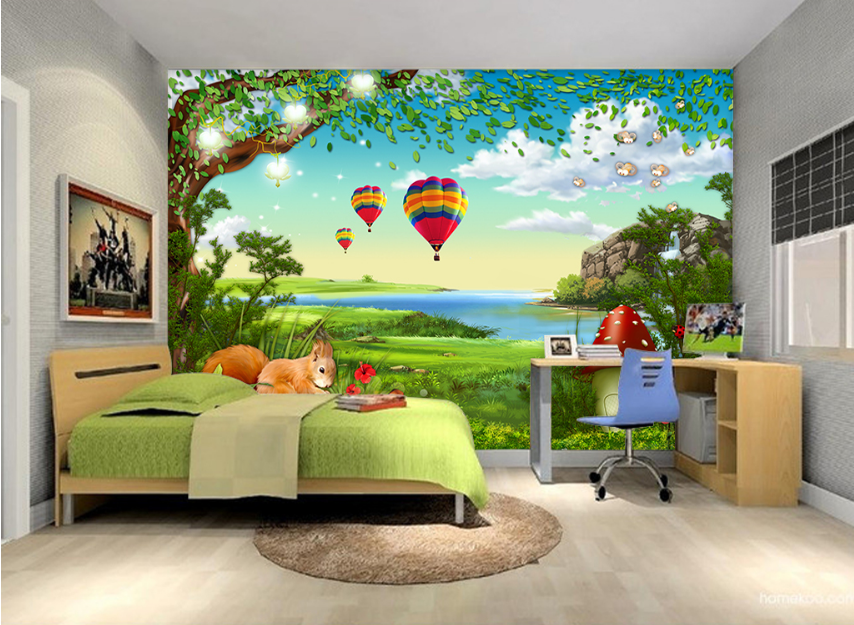 3D Squirrel Mushroom 048 Wallpaper AJ Wallpaper