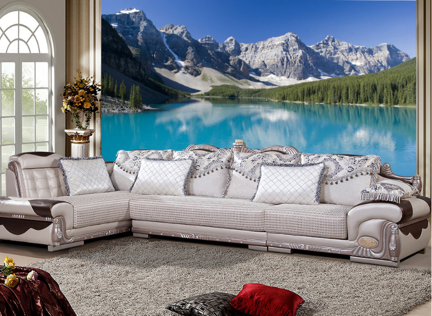 3D Alpine River 008 Wallpaper AJ Wallpaper