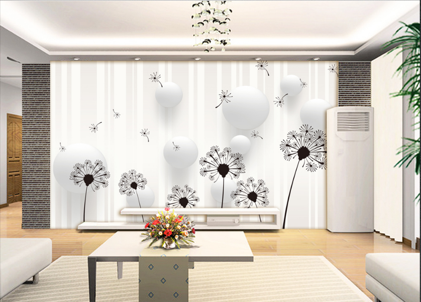 3D Dandelion Flyingn 006 Wallpaper AJ Wallpaper