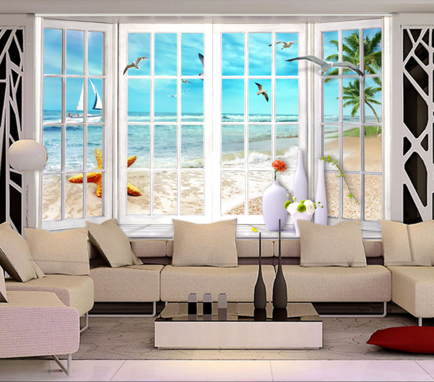 3D Sailing Seabirds 004 Wallpaper AJ Wallpaper