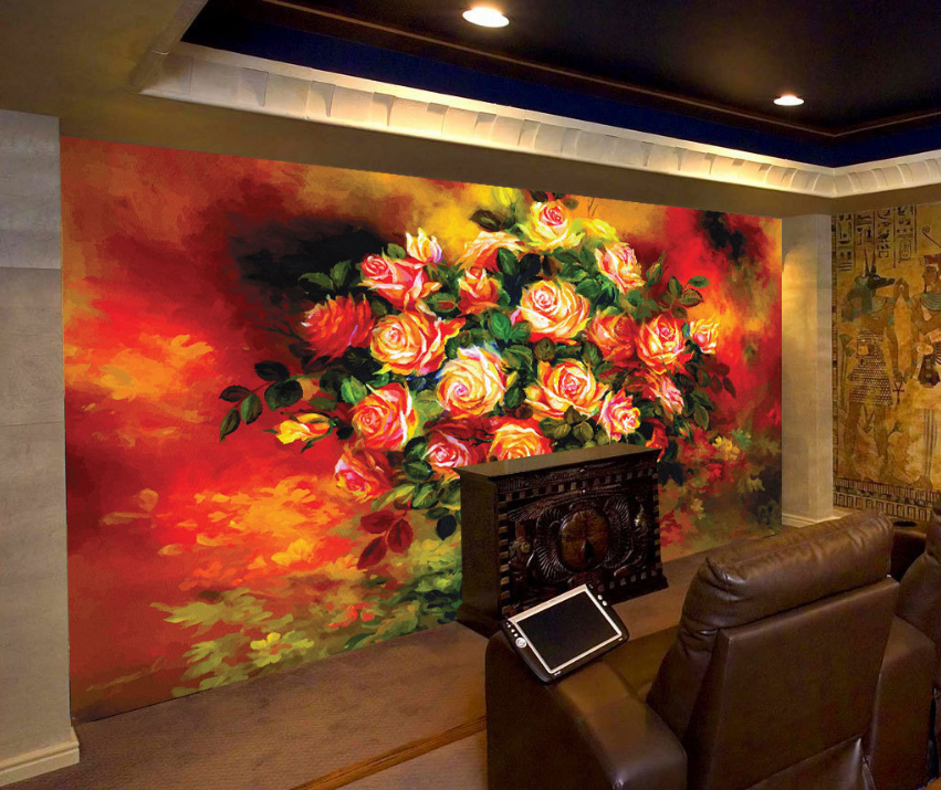 3D Blooming Bouquet 003 Wallpaper AJ Wallpaper