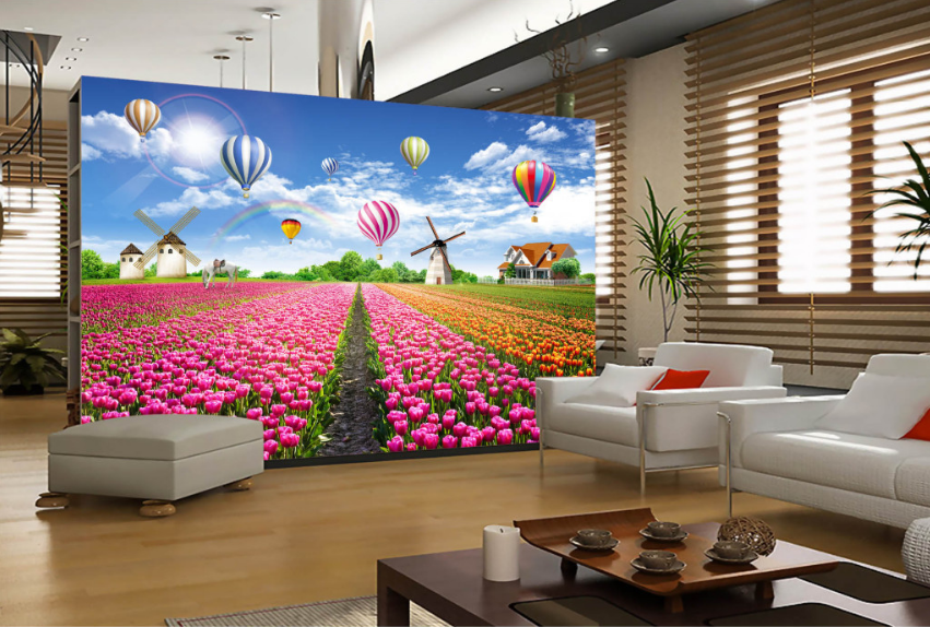 3D Flower Windmill 578 Wallpaper AJ Wallpaper