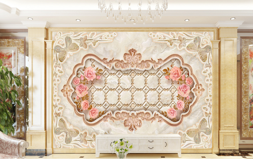 3D Blooming Flowers 572 Wallpaper AJ Wallpaper