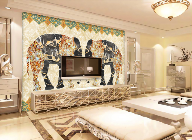 3D Elephant Pattern 528 Wallpaper AJ Wallpaper