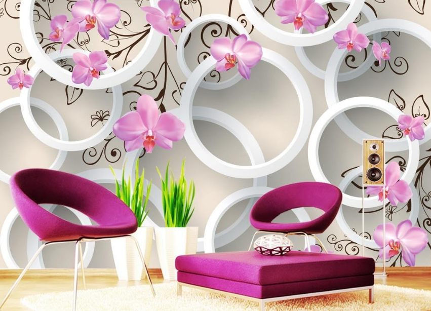 3D Circle Flower 522 Wallpaper AJ Wallpaper