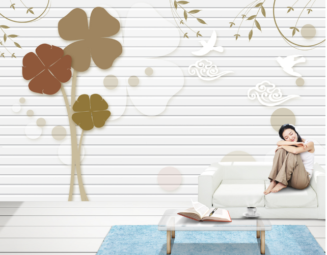 3D Clover Pigeons 501 Wallpaper AJ Wallpaper