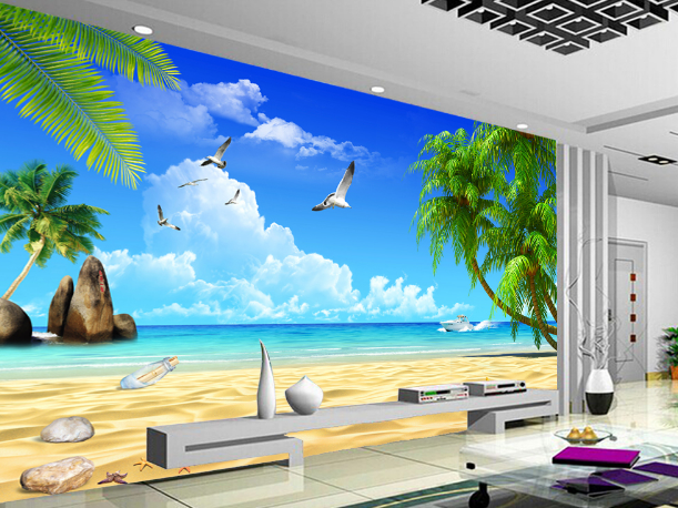3D Coconut Beach 462 Wallpaper AJ Wallpaper