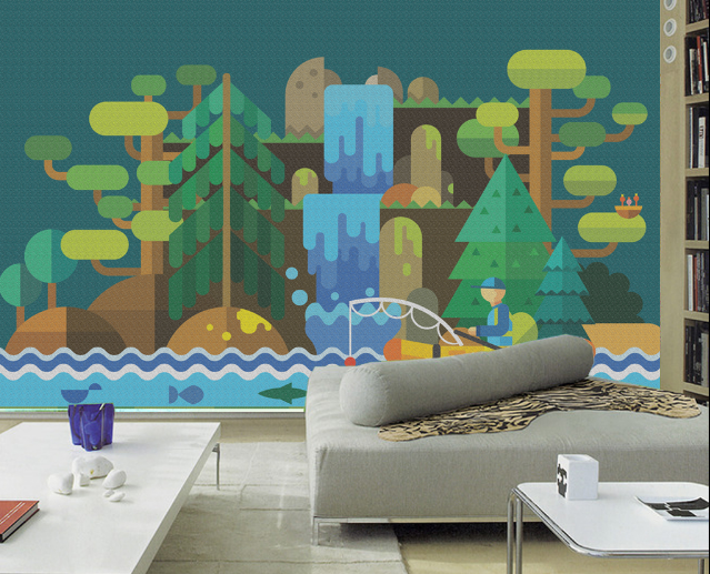 3D Tree Fishing 446 Wallpaper AJ Wallpaper