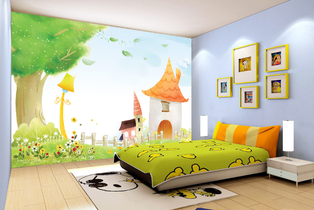 3D House Flower 342 Wallpaper AJ Wallpaper