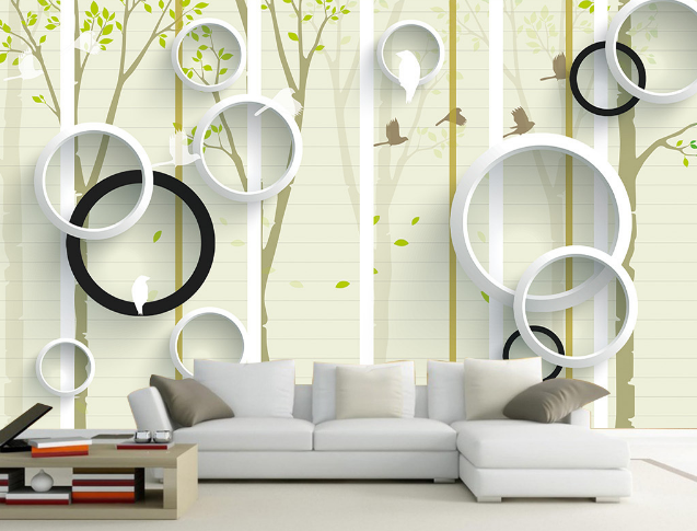 3D Circle Black 330 Wallpaper AJ Wallpaper