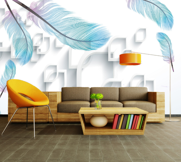 3D Waving Feathers 315 Wallpaper AJ Wallpaper