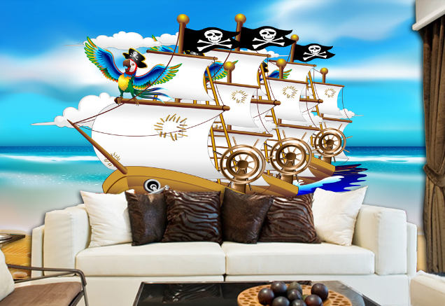 3D Pirate Ship 291 Wallpaper AJ Wallpaper