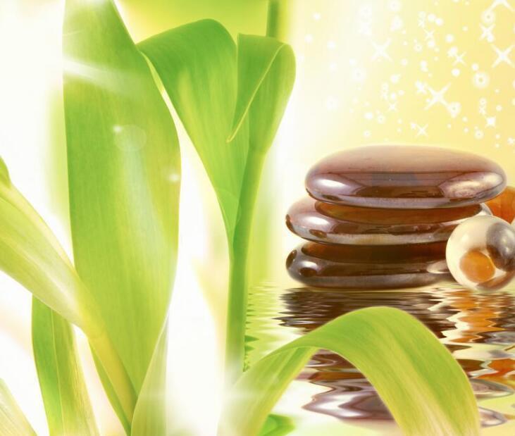 3D Stones Leaves 904 Curtains Drapes Wallpaper AJ Wallpaper