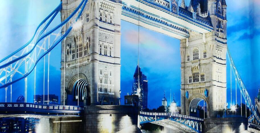 3D London Tower Bridge 854 Curtains Drapes Wallpaper AJ Wallpaper