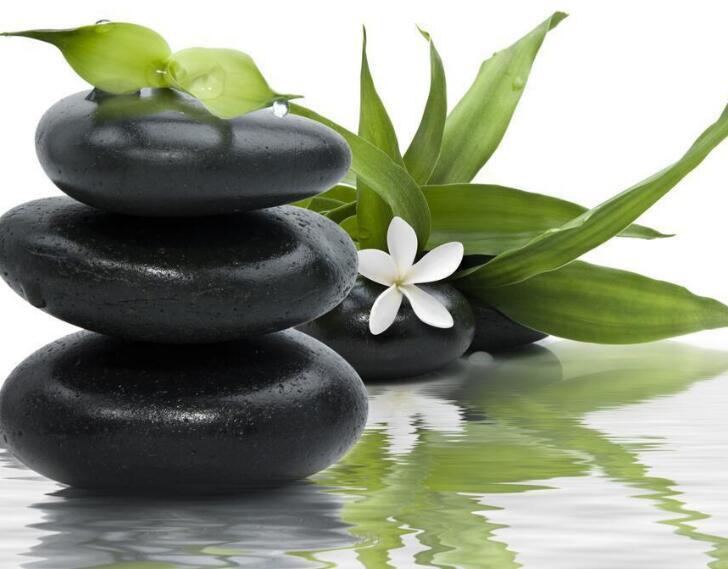 3D Flowers Leaves Stones 856 Curtains Drapes Wallpaper AJ Wallpaper