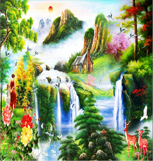 3D Fairyland 1136 Curtains Drapes Wallpaper AJ Wallpaper