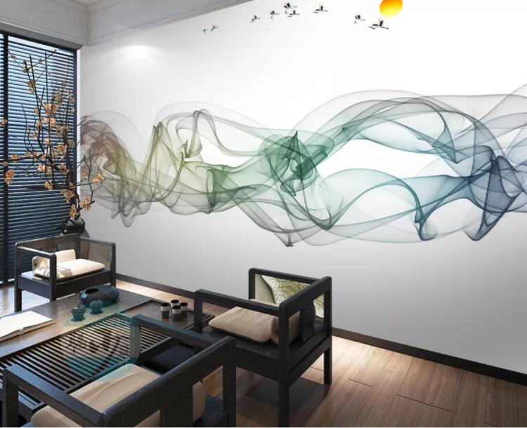 3D Green Gradient Ink WC875 Wall Murals