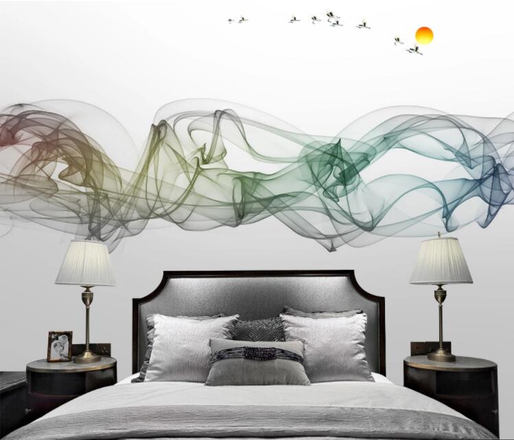 3D Green Gradient Ink WC875 Wall Murals