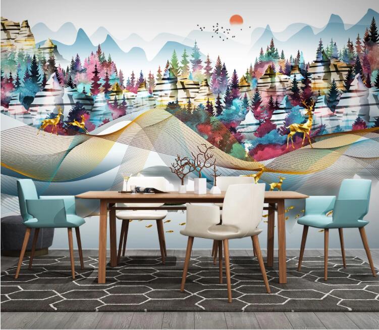 3D Color Forest WC2264 Wall Murals