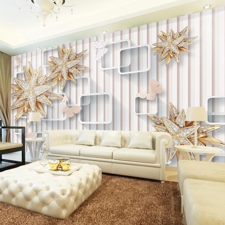 3D Brooch Flower WC782 Wall Murals