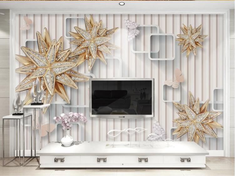 3D Brooch Flower WC782 Wall Murals