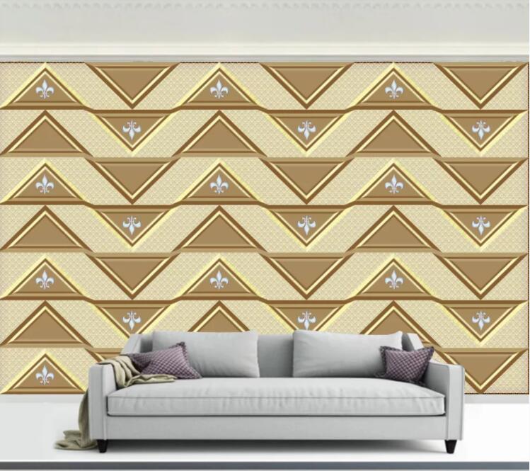 3D Golden Triangle WC1861 Wall Murals