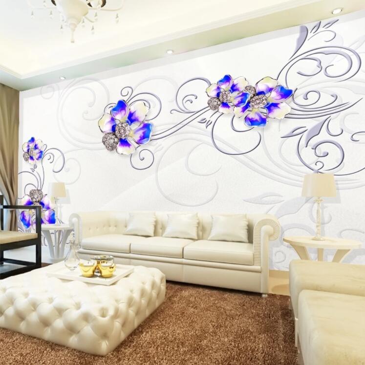 3D Diamond Flower WC665 Wall Murals