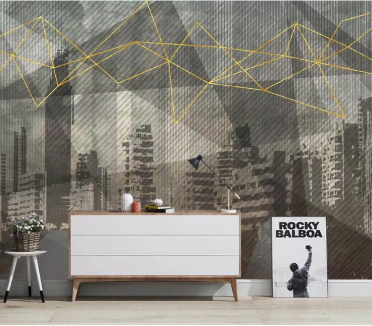 3D Black Building WC2649 Wall Murals