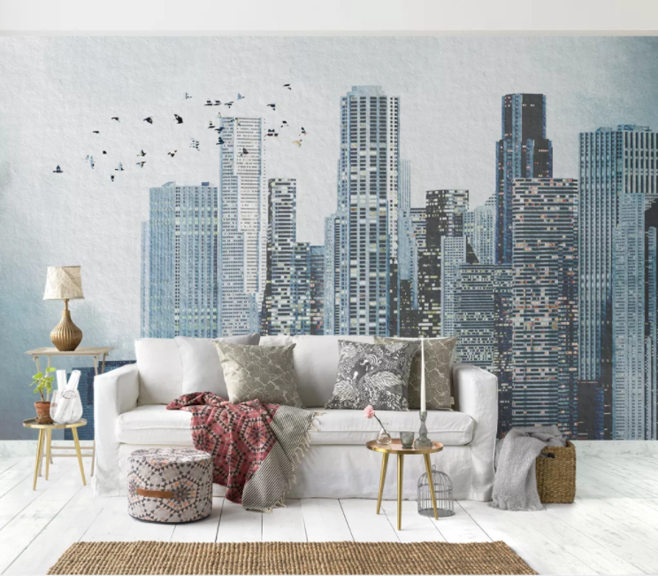 3D Building Bird WC2281 Wall Murals