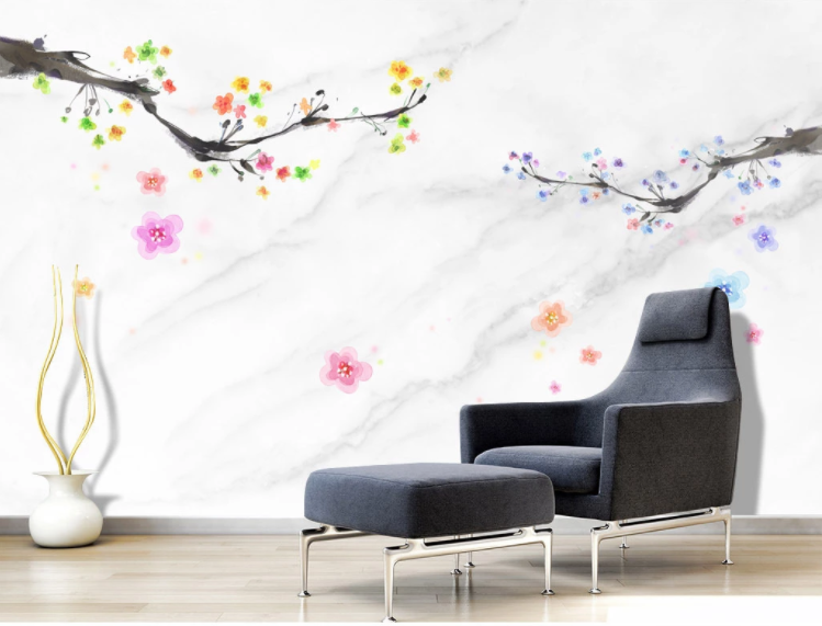 3D Colored Petals WC763 Wall Murals