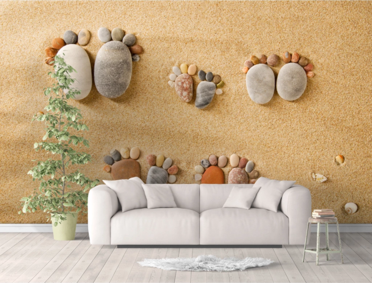 3D Stone Feet WC772 Wall Murals