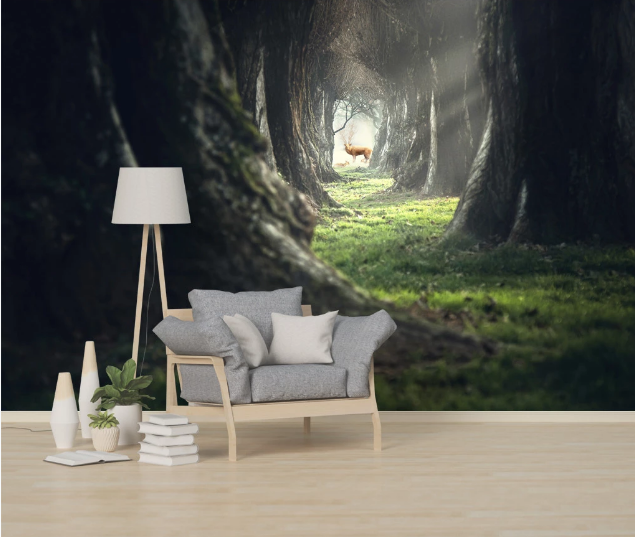 3D Forest Elk WC1020 Wall Murals