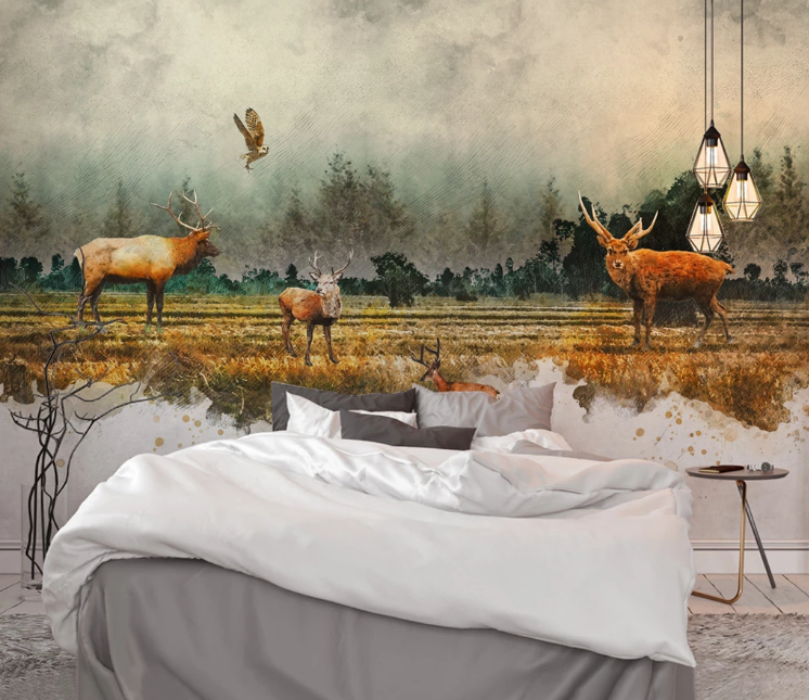 3D Prairie Fawn WC2397 Wall Murals